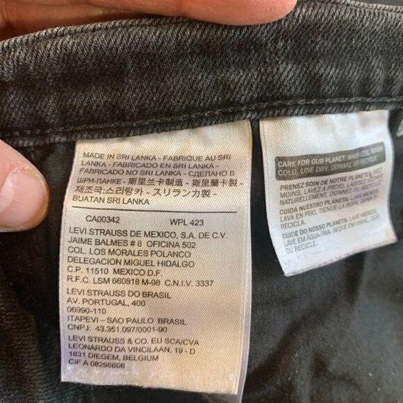Levis Cut-Off Shorts Black/Grey 505s Str. Leg 12M Waist 31” - Picture 5 of 12
